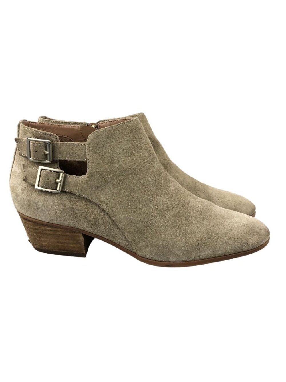 Clarks Women's Size 11M Spye Astro Tan Leather Closed Toe Side Zip Ankle Booties
